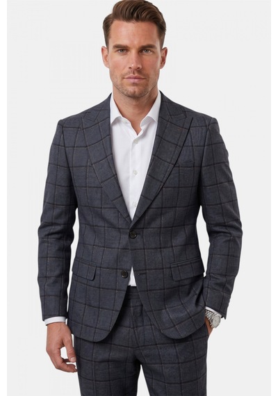 Rizzup Lacivert Kare Desenli Slim Fit Erkek Takım Elbise Çift Düğme Çift Yırtmaç 2 Li Takım 2601812 Rizzup Lacivert Kare Desenli Slim Fit Erkek Takım Elbise Çift Düğme Çift Yırtmaç 2 Li Takım 2601812