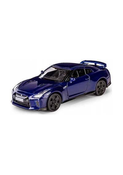 Uzak Doğu Serisi Nissan Gt R R35 Mavi Açılır Kapılar Diecast Çek Bırak Metal Model Araba 11 Cm 1:32