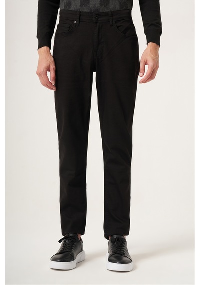İmza Siyah 5 Cep Gabardin Slim Fit Pamuklu Denim Pantolon 1023265151