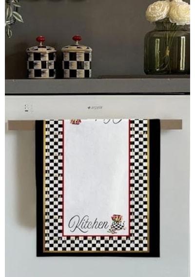 Beyaz Damalı Fırın Mutfak Havlusu 30x50cm Açık Bej