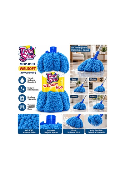 60 Adet Welsoft Havlu Mop