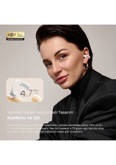 Soundpeats Pop Clip Open-Ear Enc Ows Bluetooth 5.4 Kablosuz Kulaklık