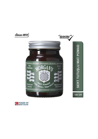 Morgan's Low Shine Sert Tutuşlu Mat Saç Şekillendirici Pomat Green Label 100gr