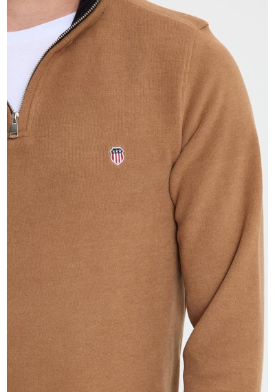 Tudors Erkek Slim Fit Dar Kesim Pamuklu Selanik Kumaş Dik Yaka Kiremit Sweatshirt-41889 Kiremit Tudors Erkek Slim Fit Dar Kesim Pamuklu Selanik Kumaş Dik Yaka Kiremit Sweatshirt-41889 Kiremit