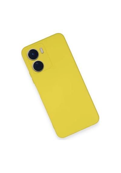 Newface Vivo Y16 Kılıf Nano İçi Kadife Silikon - Sarı