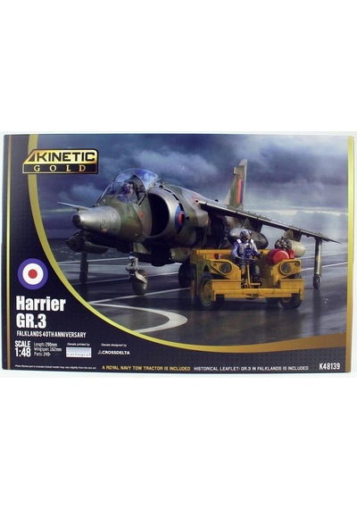 Kinetic K48139 1/48 Ölçek, Harrier Gr.3 Falklands 40th Anniversary Savaş Uçağı, Plastik Model Kiti-56370