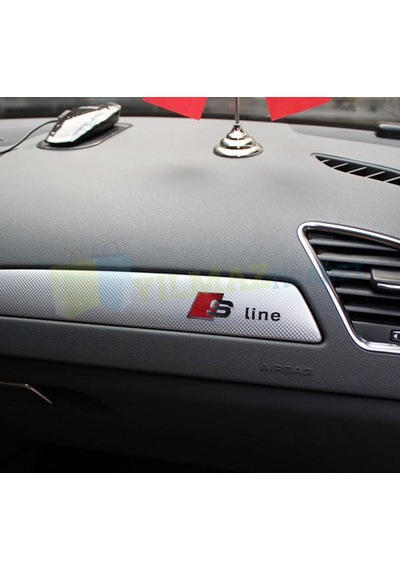 Audi S Line Direksiyon Vites Torpido Anahtarlık Logo Metalize 2 Adet