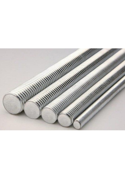 Galvanizli Gijon Saplama Tij M6 1 Metre Dın 975