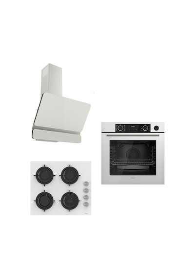 Ferre Steamart CS Serisi Lux XE64CB - CS206 - D081 Beyaz Ankastre Set