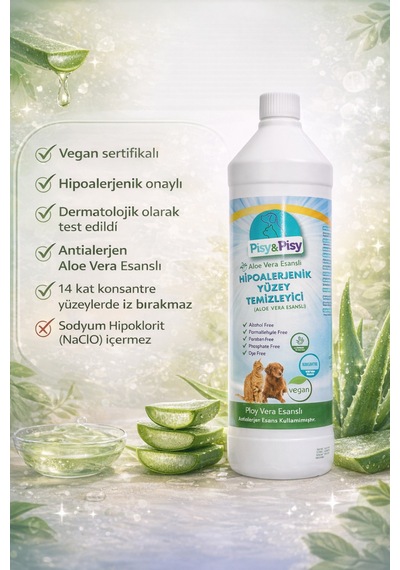 Pısy & Pısy Antialerjen Aloe Vera Esanslı Konsantre Hipoalerjenik Yüzey Temizleyici 1 L Diğer