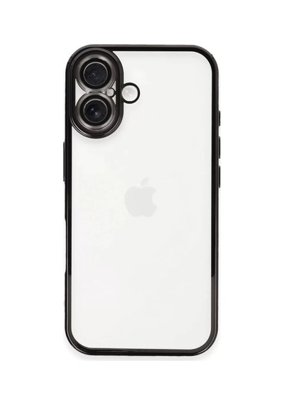 Newface Apple İphone 16 Plus Kılıf Razer Lensli Silikon - Siyah