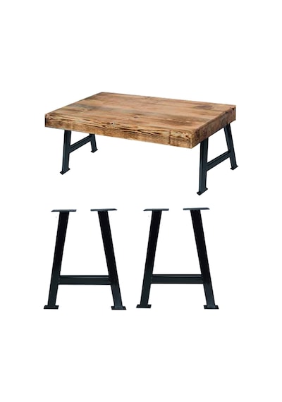 CVTdesign Metal Sehpa Ayakları Ahşap Masif Kütük Orta Sehpa Ayağı Ayak Seti