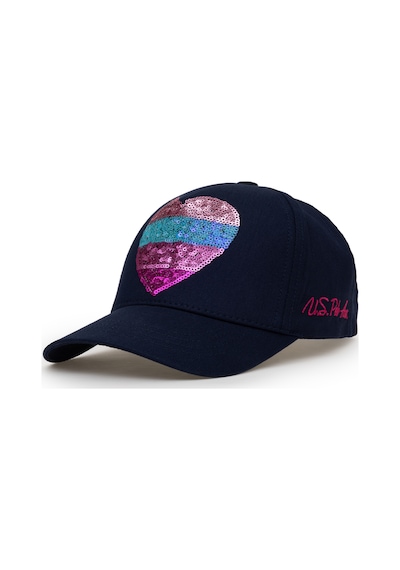 U.S. Polo Assn. Kız Çocuk Lacivert Payet Kalp İşlemeli Şapka 50312315-VR033
