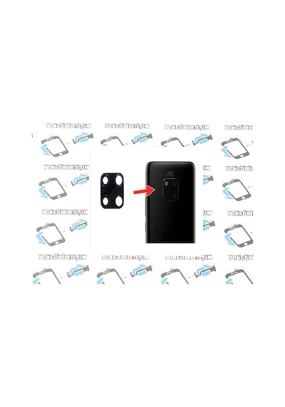 Tkgz -  Mate 20 Pro Arka Kamera Camı Lens Yapışkanlı (493896444)