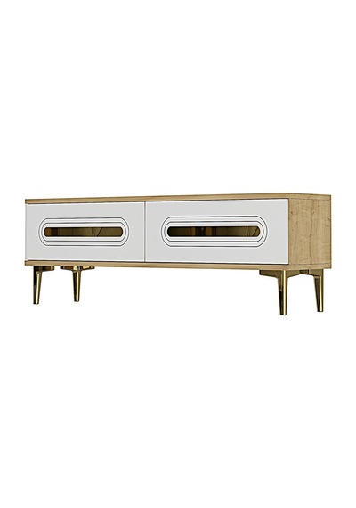 Tsa1220dbg - Ranytv120 Tv Stand, Tv Sehpası Safirmeşe - Beyaz - Gold 120cm Tsa1220dbg - Ranytv120 Tv Stand, Tv Sehpası Safirmeşe - Beyaz - Gold 120cm