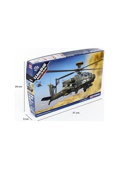 Academy 12551 1/72 Ölçek, Abd Kara Kuvettleri Ah-64d Blok Iı Geç Dönem Helikopter, Plastik Model Kiti
