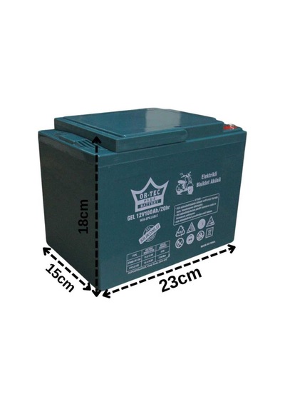 Ortec Plus 12v 100ah Elektrikli Motosiklet Aküsü