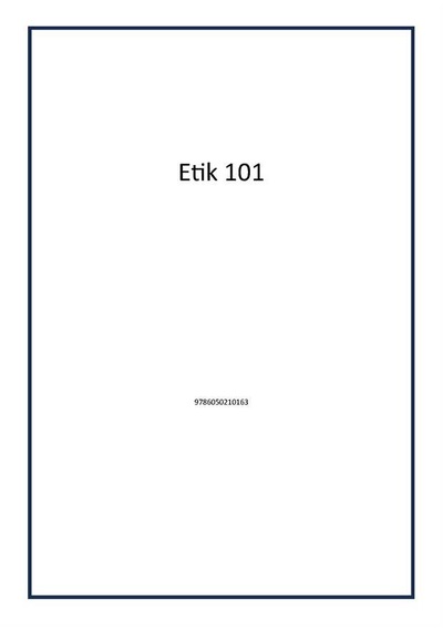 Etik 101 Say Yayınları Brian Boone