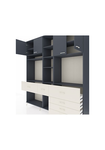 Hyperion Dolap 11 Raflı 6 Çekmeceli 4 Kapaklı 220x44x243 Antrasit-antrasit/aytaşı Antrasıt/aytası Hyperion Dolap 11 Raflı 6 Çekmeceli 4 Kapaklı 220x44x243 Antrasit-antrasit/aytaşı Antrasıt/aytası