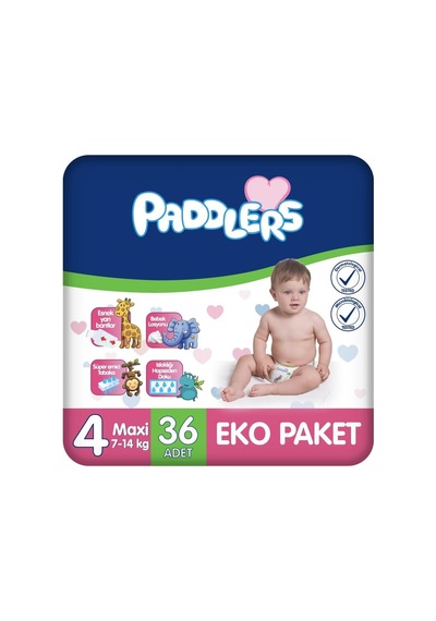 Bebek Bezi 4 Numara Maxi 7-14 Kg 36 Adet Eko Paket
