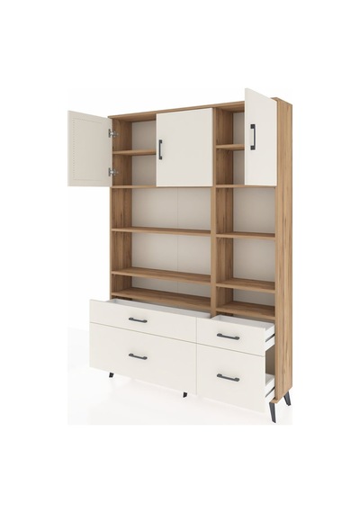 Arges Dolap 10 Raflı 4 Çekmeceli 3 Kapaklı 132x30x195 Çam-ayt... Çam Arges Dolap 10 Raflı 4 Çekmeceli 3 Kapaklı 132x30x195 Çam-ayt... Çam