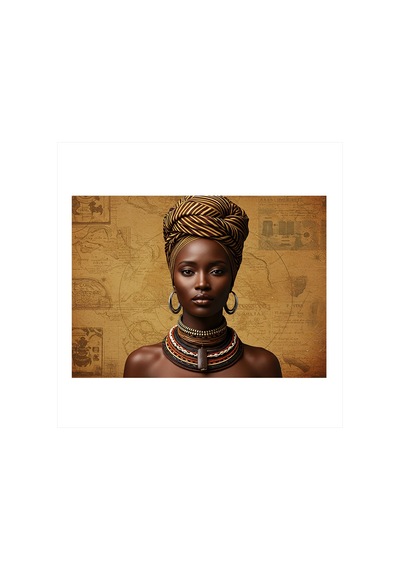 Afrika Kraliçesi Art Mdf Poster