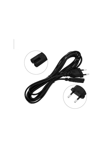 3 Metre Teyp Işıldak Fişi C7 Power Güç Kablosu 3M 2x0.75