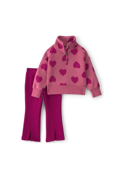 Carter's Kız Bebek Dik Yaka Sweatshirt Alt Takım Mürdüm 2v912110
