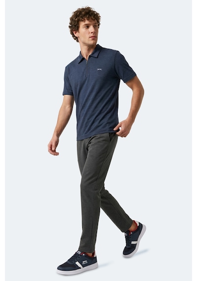 Slazenger Khan Erkek Polo Yaka Lacivert Tişört