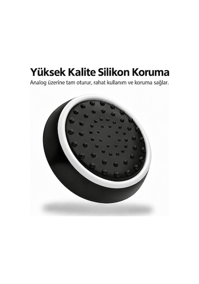 4 Adet Analog Koruyucu Silikon Kılıf Topuz Koruma Ps4 Ps5 Xbox One 360 Series Sx Switch Pro Uyumlu Beyaz