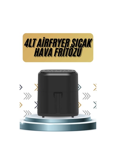 4l Airfryer Hazneli Hava Fritözü Yağsız Fritöz Taşınabilir Fırın İşlevi Gören Pratik - Lisinya Çok Renkli