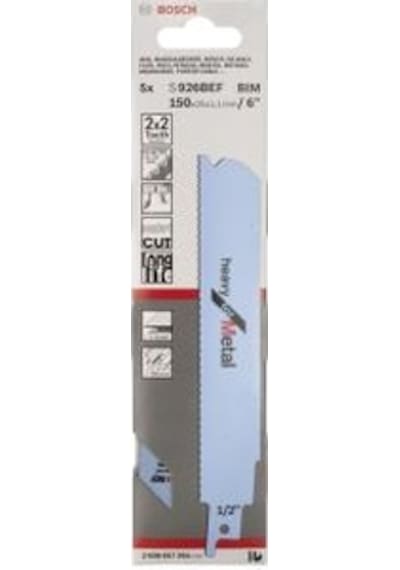 Bosch - Heavy Serisi Metal İçin Panter Testere Bıçağı S 926 Bef - 5'li 2608657394