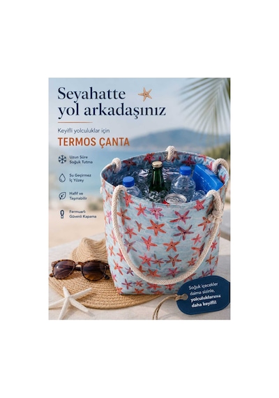 Famıly Towel Büyük Hacimli Termos Çanta Piknik, Plaj Ve Seyahat İçin Uzun Süre Soğuk-sıcak Koruma 45cm X 35 Cm 40 Litre, Su Geçirmez Oxford Kumaş Açık Okyanus Mavisi Deniz Yıldızı Retro Famıly Towel Büyük Hacimli Termos Çanta Piknik, Plaj Ve Seyahat İçin Uzun Süre Soğuk-sıcak Koruma 45cm X 35 Cm 40 Litre, Su Geçirmez Oxford Kumaş Açık Okyanus Mavisi Deniz Yıldızı Retro
