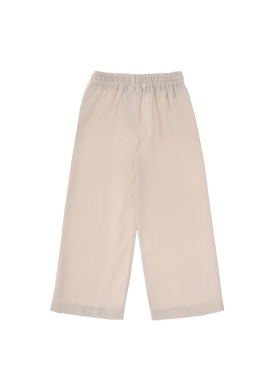 U.S. Polo Assn. Kız Çocuk Bej Loose Fit Modal Karışımlı Kanvas Pantolon 50309120-VR011