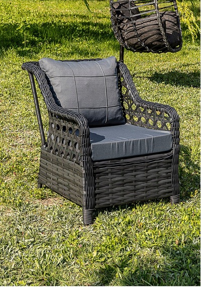 Rattani Lupa Eslem Rattan Bahçe Mobilyası 3+1+1 Puf Ve Salıncak Dahil Masalı Garantili Gri Rattani Lupa Eslem Rattan Bahçe Mobilyası 3+1+1 Puf Ve Salıncak Dahil Masalı Garantili Gri