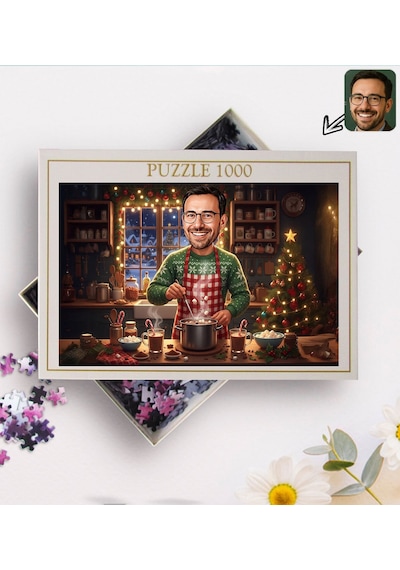 Bk Gift Kişiye Özel Erkek Yılbaşı Karikatür Tasarımlı 1000 Parça Profesyonel Puzzle-6, 1000 Puzzle, Yeni Yıl Hediyesi, Yılbaşı Hediyesi Kobitmeyencom3