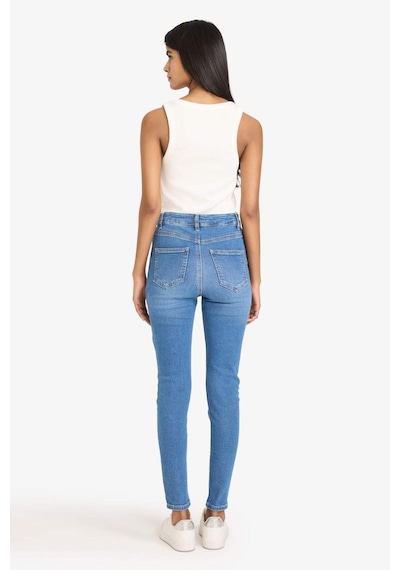 Defacto Skinny Fit Yüksek Bel Bilek Boy Jean Pantolon F2963ax25wnnm28 Mavi