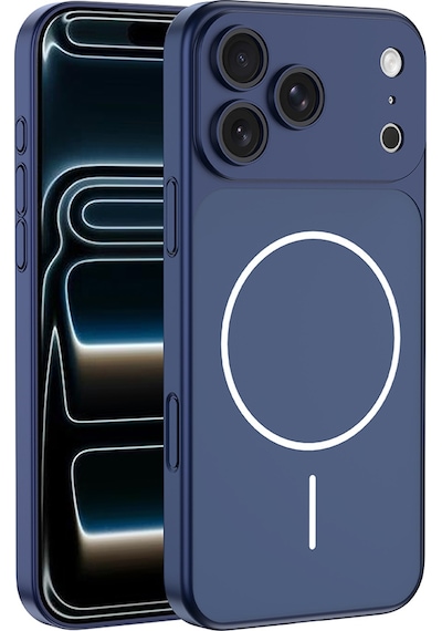 Thegencoo Apple Uyumlu iPhone 17 Pro Max Kılıf Tgco M-safe Şarj Özellikli Kamera Korumalı Spark Kapak - Mavi
