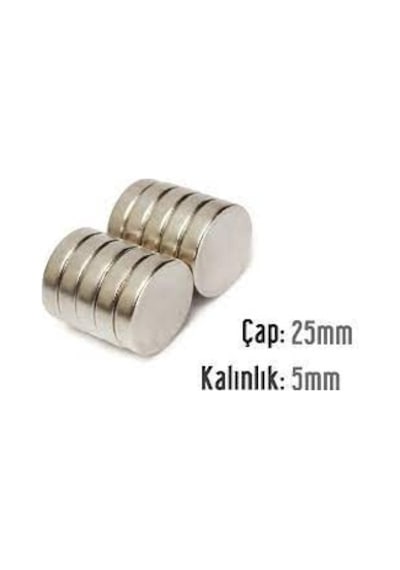 Neodyum Mıknatıs 25x5 Mm 5 Adet