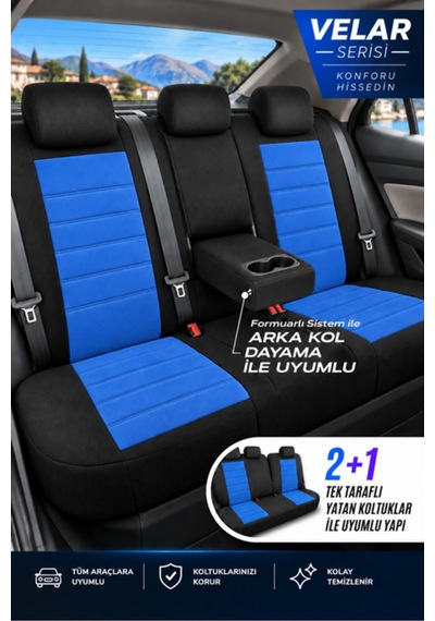 Audi A4 Uyumlu Velar Serisi Tay Tüyü Oto Koltuk Kılıfı Ortopedik Tam Set