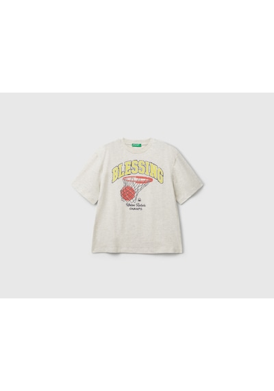 Mayoral Benetton Erkek Çocuk Slogan Baskılı T-shirt Çok Renkli