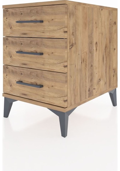 Kronos Komodin 3 Çekmeceli 44x59x64 Çam-çam Çam