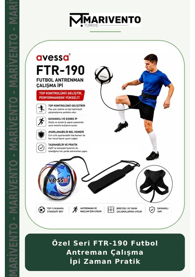 Özel Seri Ftr-190 Futbol Antreman Çalışma İpi Zaman Pratik Çok Renkli