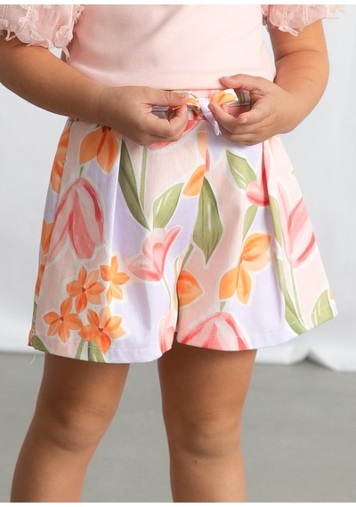 Mayoral Kız Çocuk Baskılı Şort Pembe Pembe