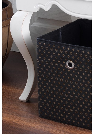 Hole Çok Amaçlı Düzenleyici Kutu Hurç Organizer Sandık 30 x 30 x 30 CM 001 Siyah