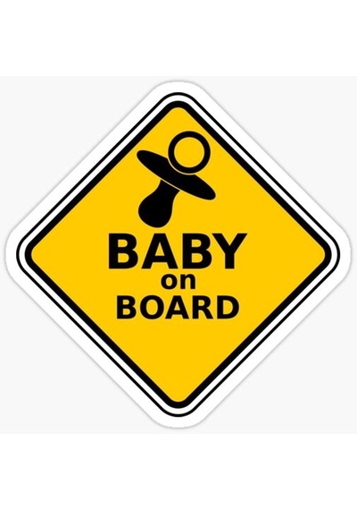 Baby On Board Arabada bebek var Oto Sticker Etiket 19CM md19