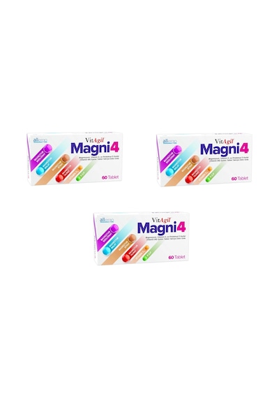 Vitagil Magni4 Magnezyum Vitamin D3 P5p 3 x 60 Tablet