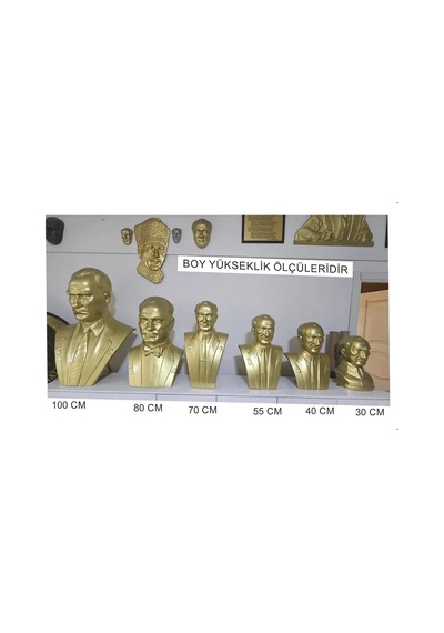 80 Cm Alüminyum Atatürk Büstü