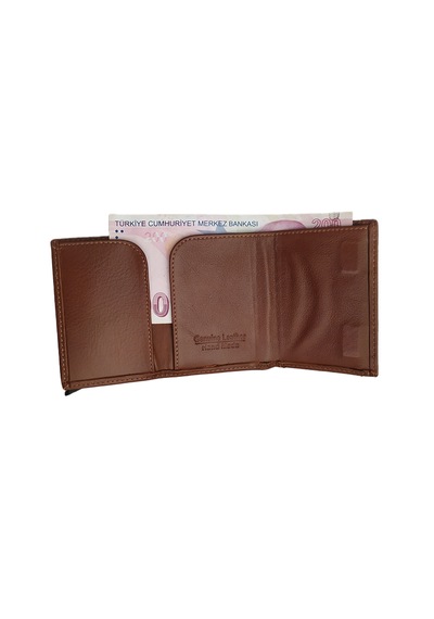 Ancora Leather Hakiki Deri Erkek Cüzdanı Mekanizmalı Taba 2704 Taba