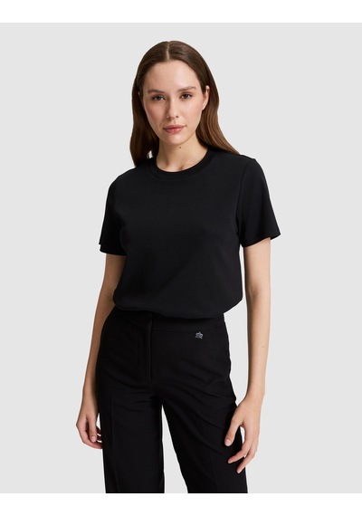 Pierre Cardin Kadın Siyah Tişört Basic 50323570-vr046